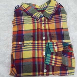 🏇Girl's Polo Ralph Lauren Plaid button shirt